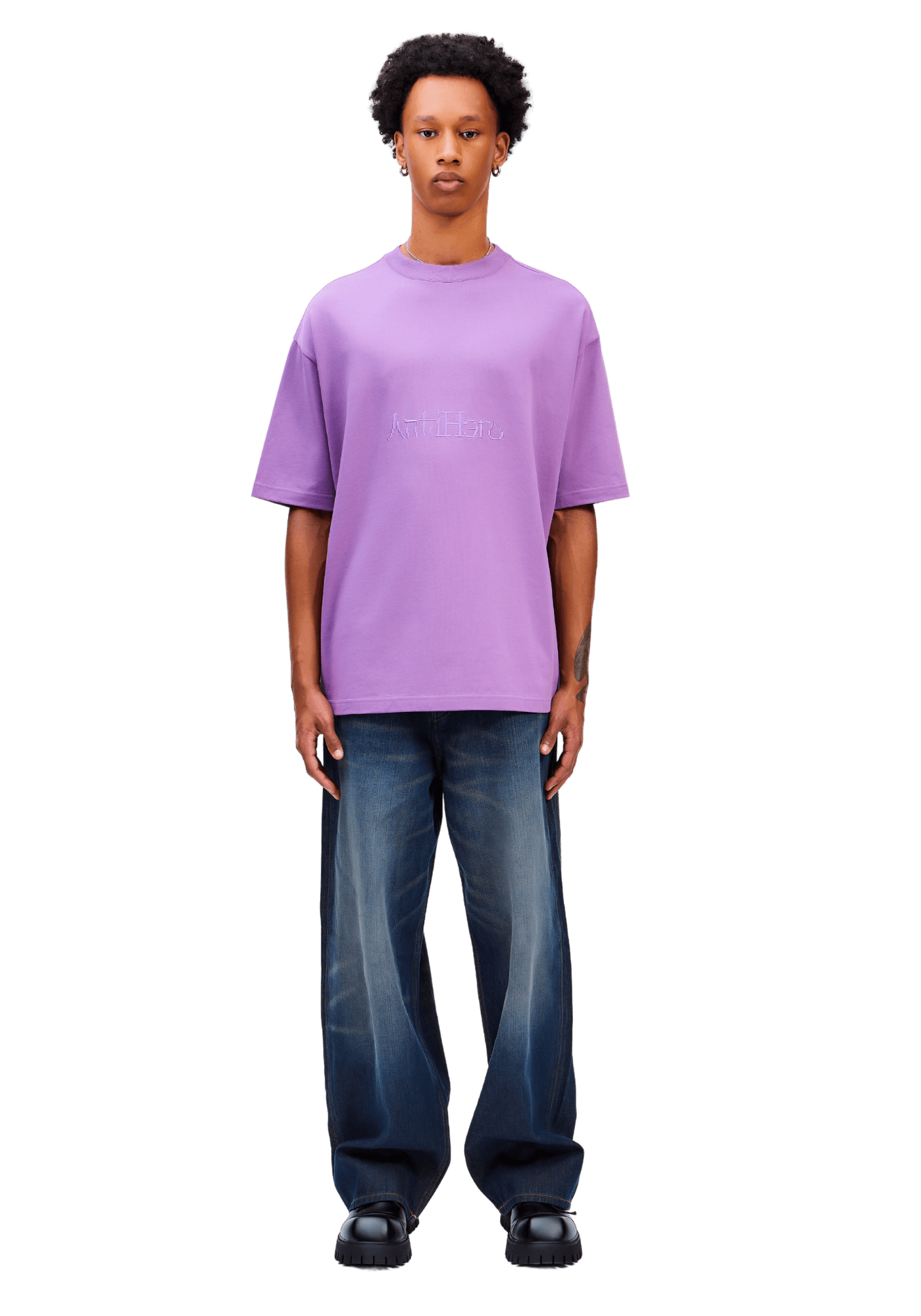 Purple Antihero Embroidered Tshirt