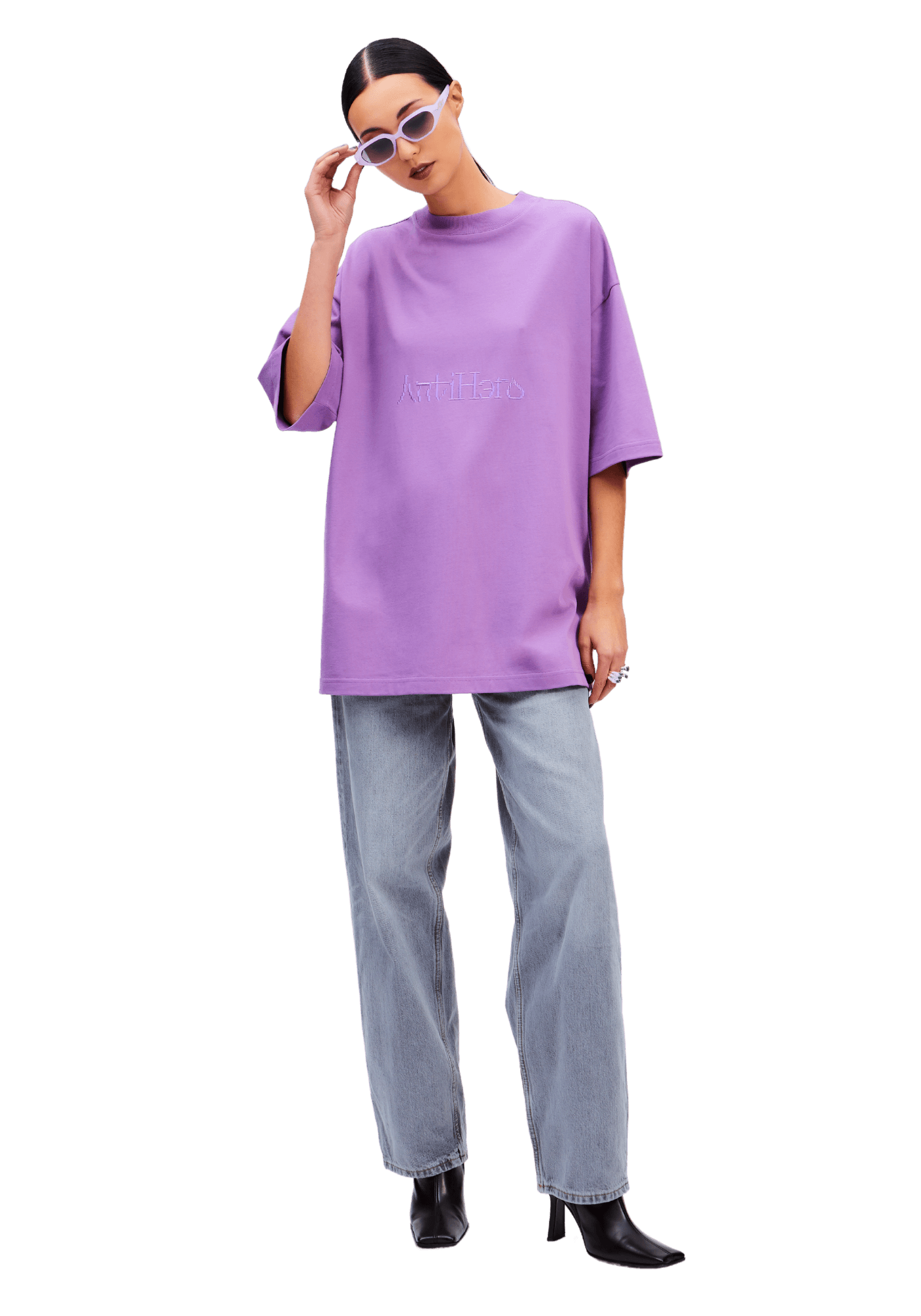 Purple Antihero Embroidered Tshirt