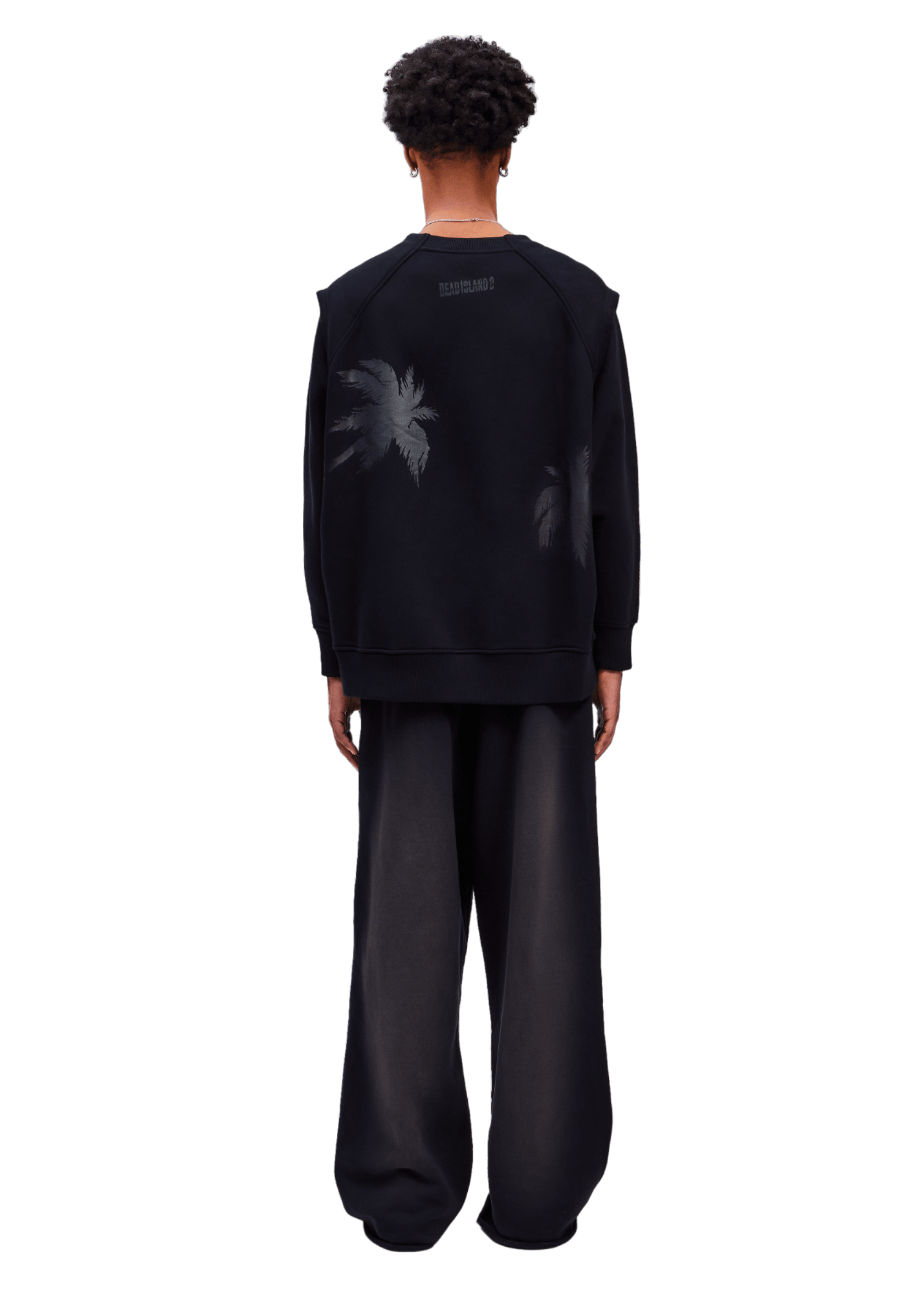 Model wears Palm Tree Kata Sweatshirt