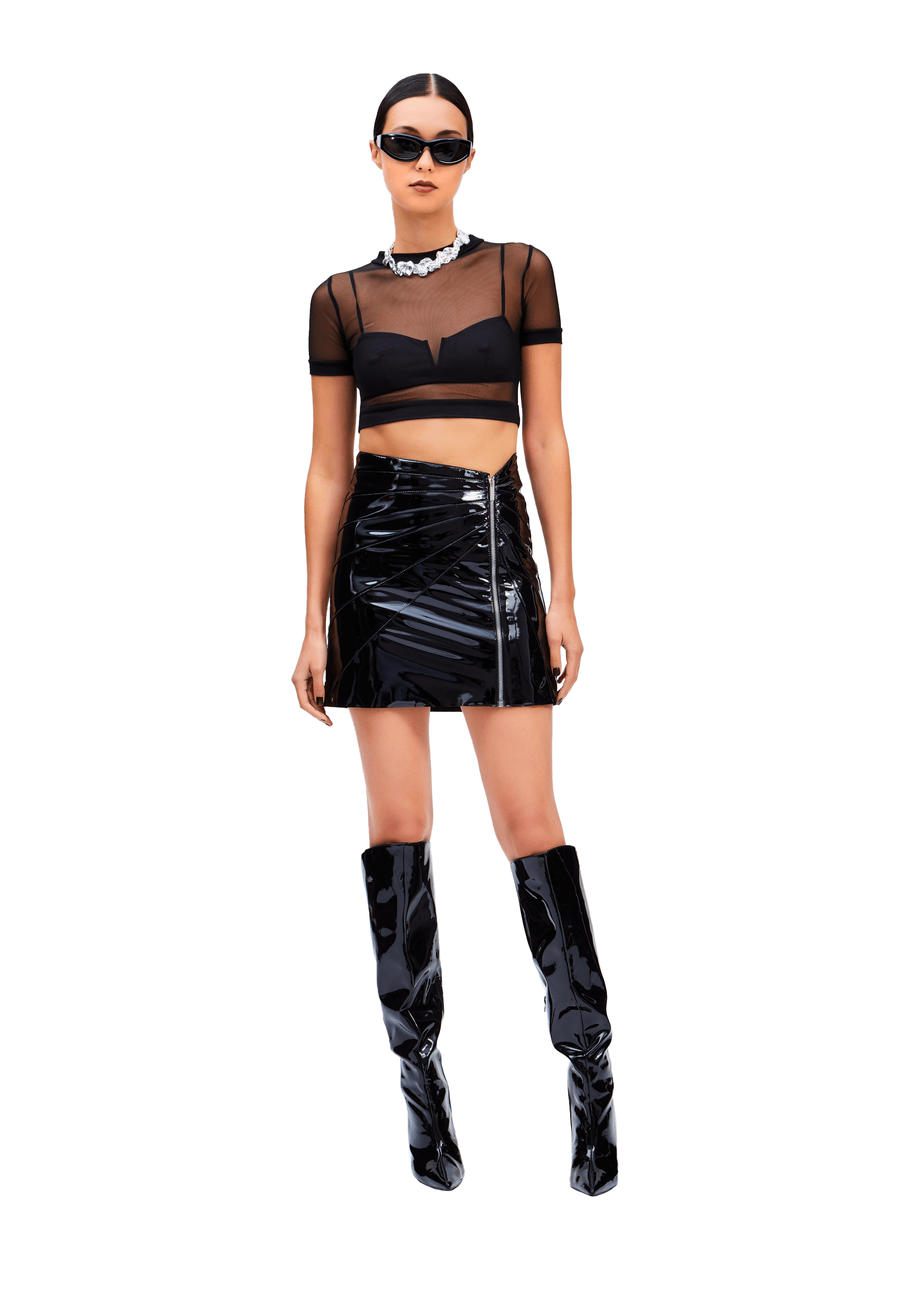 Rachel Vinyl Skirt