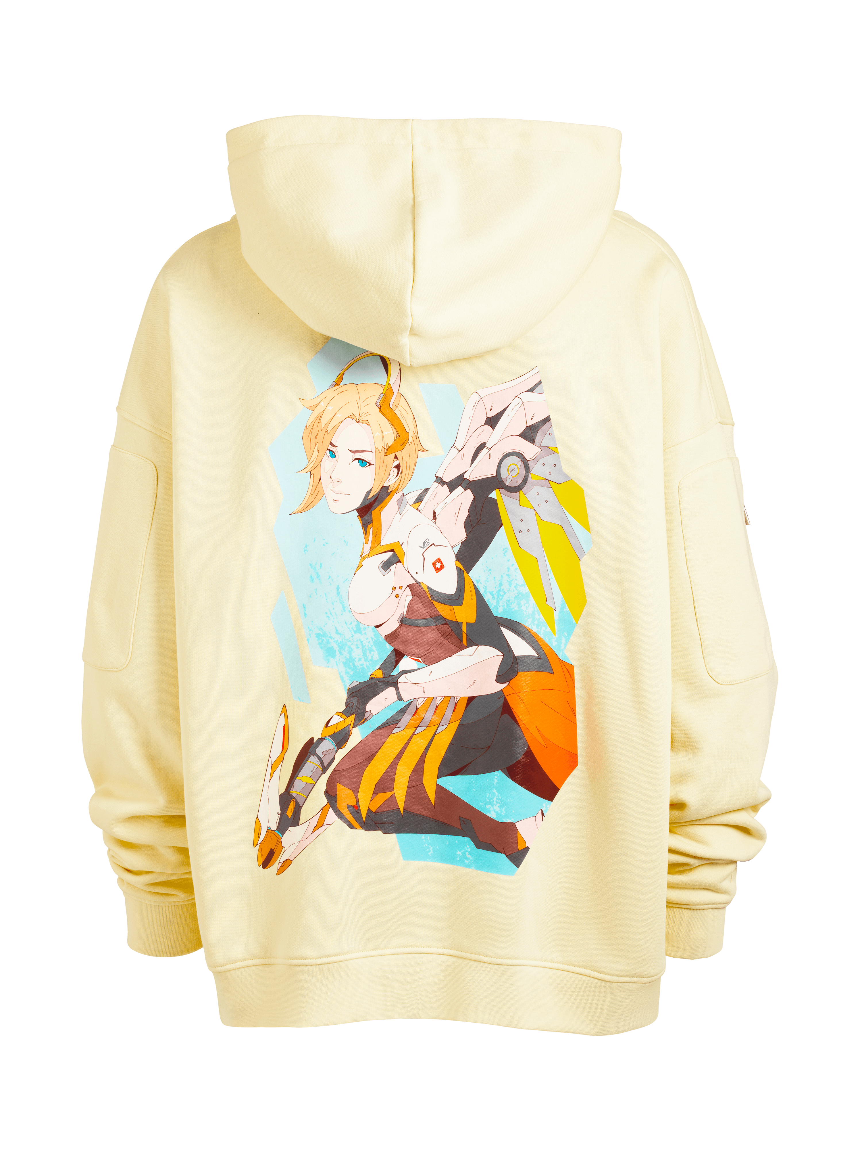 Mercy Anime Oversize Pullover Hoodie Rear