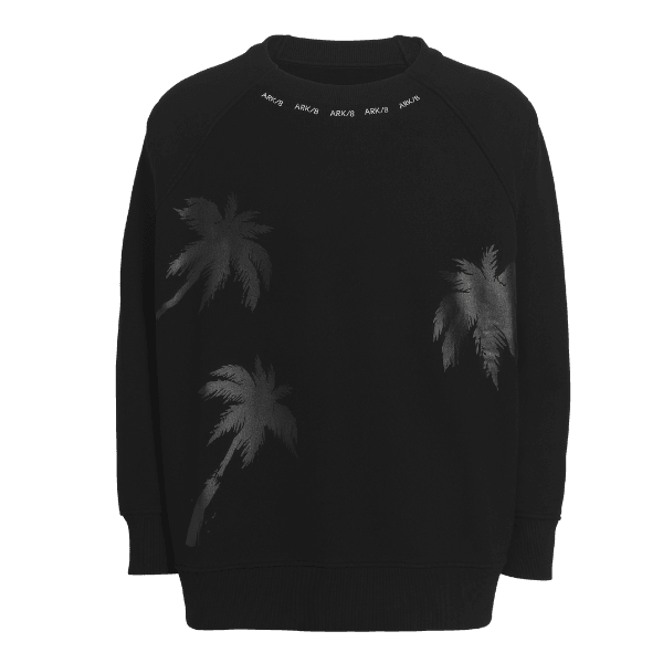 Palm Print Shoulder Detail Sweatshirt