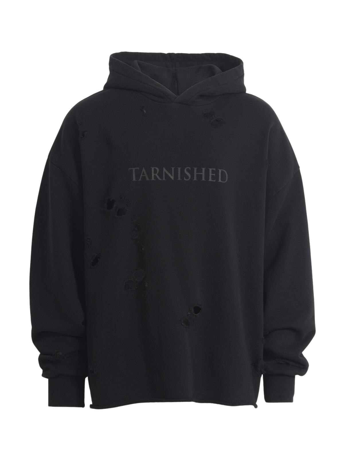 Tarnished Destroyed Hoodie - Front View