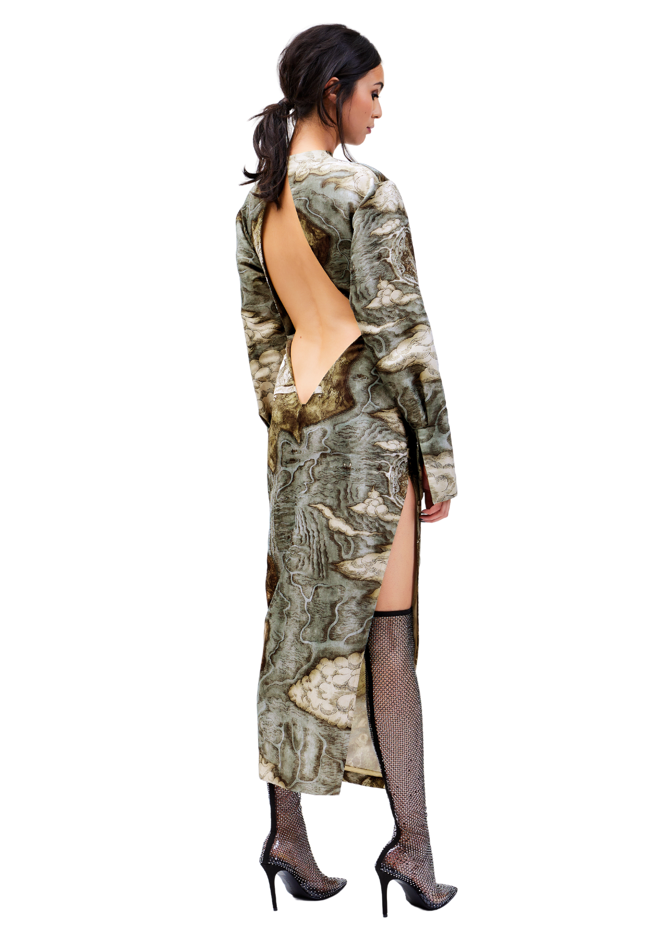 Model wears ARK/8 The Lands Between Dress -  Back View