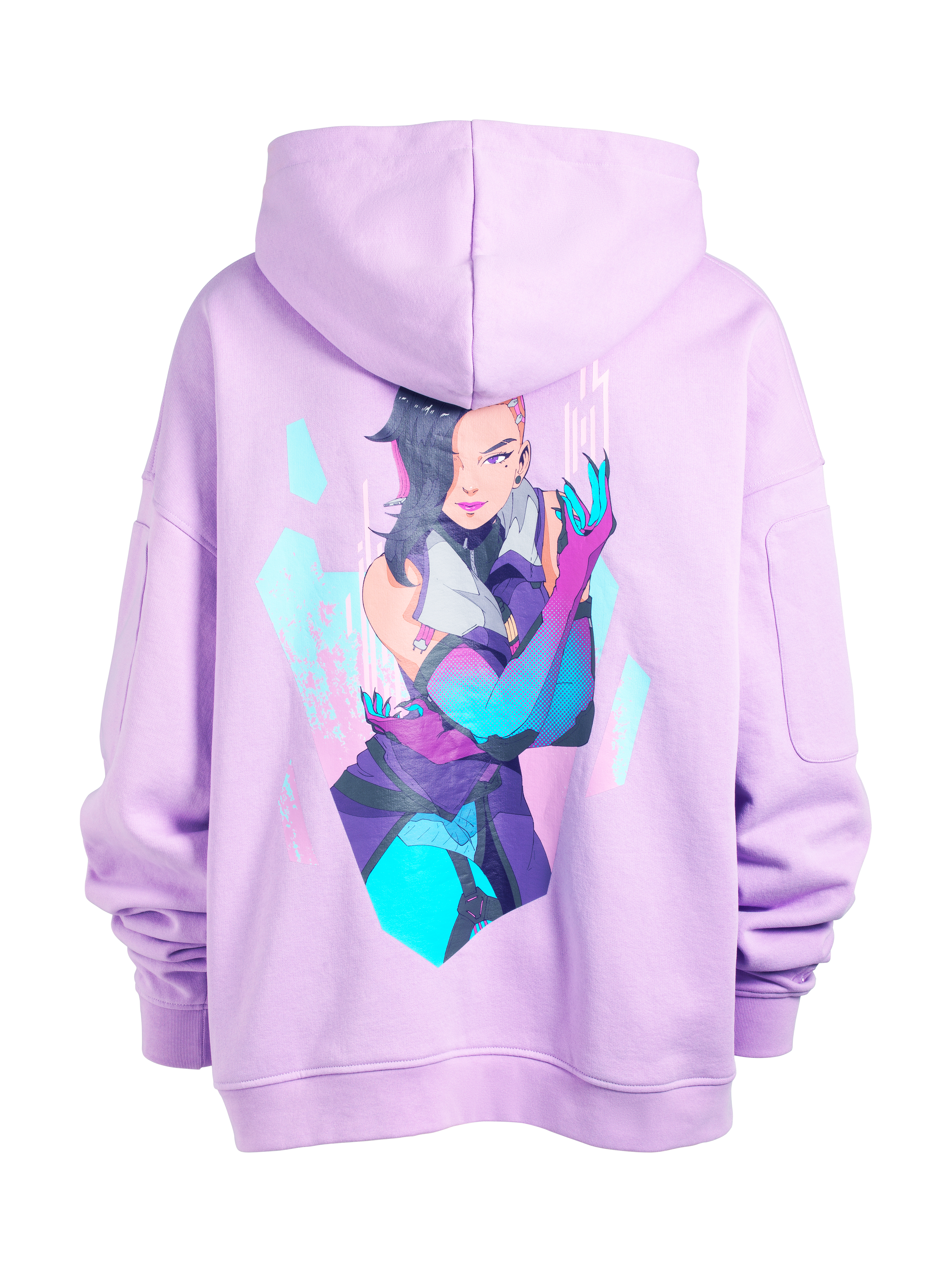 Sombra Anime Oversize Pullover Hoodie Rear
