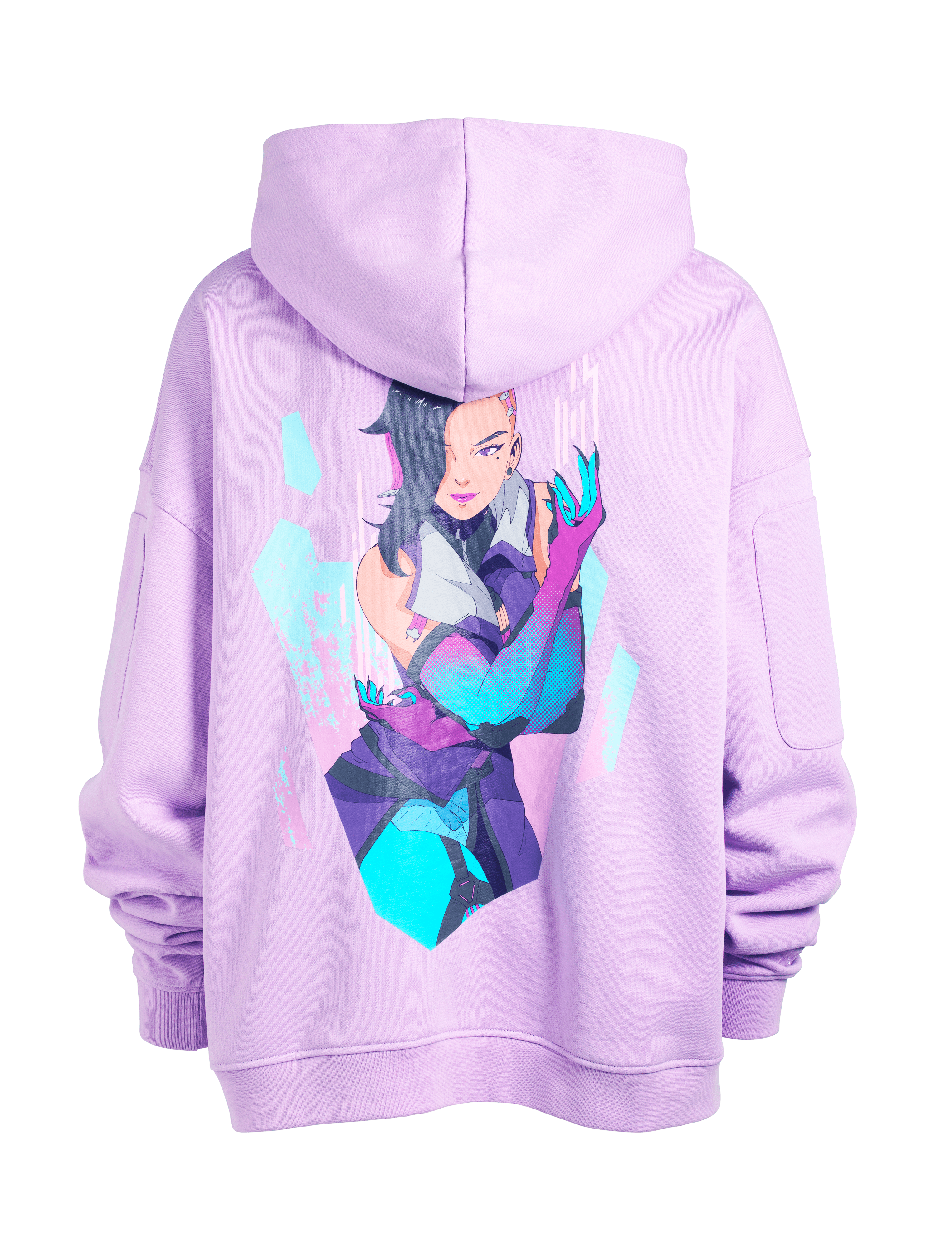 Sombra Anime Oversize Pullover Hoodie Rear